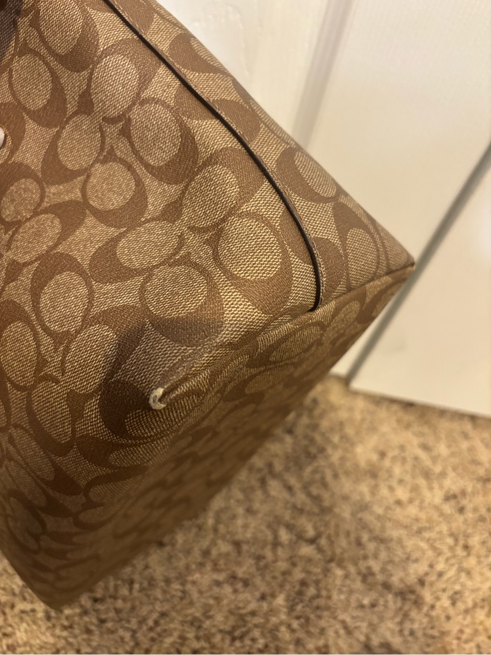 Coach Brown Signature Tote with Wallet - Picture 5 of 13